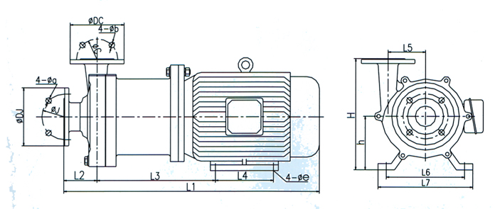 CQ磁力驅(qū)動(dòng)泵安裝尺寸圖